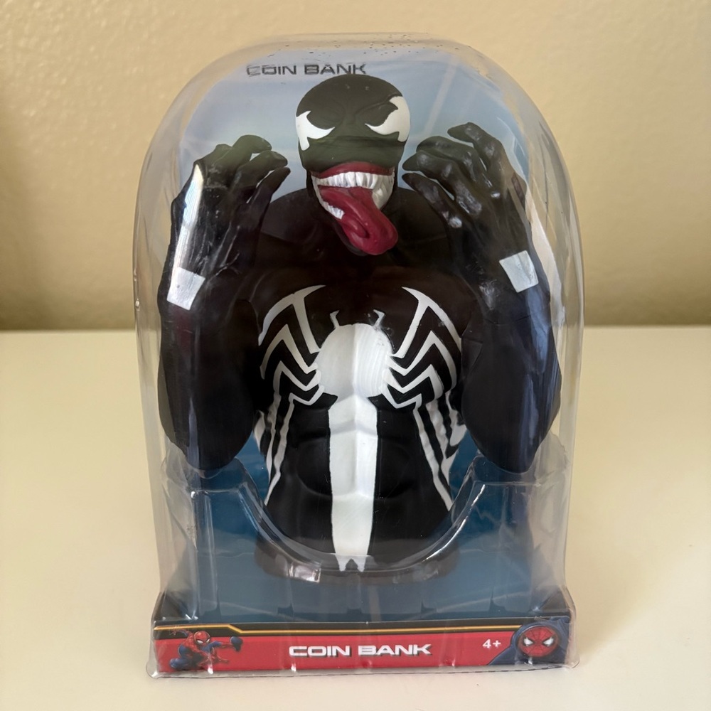 2020 Marvel Spiderman Venom Bust Coin Bank Collectable New